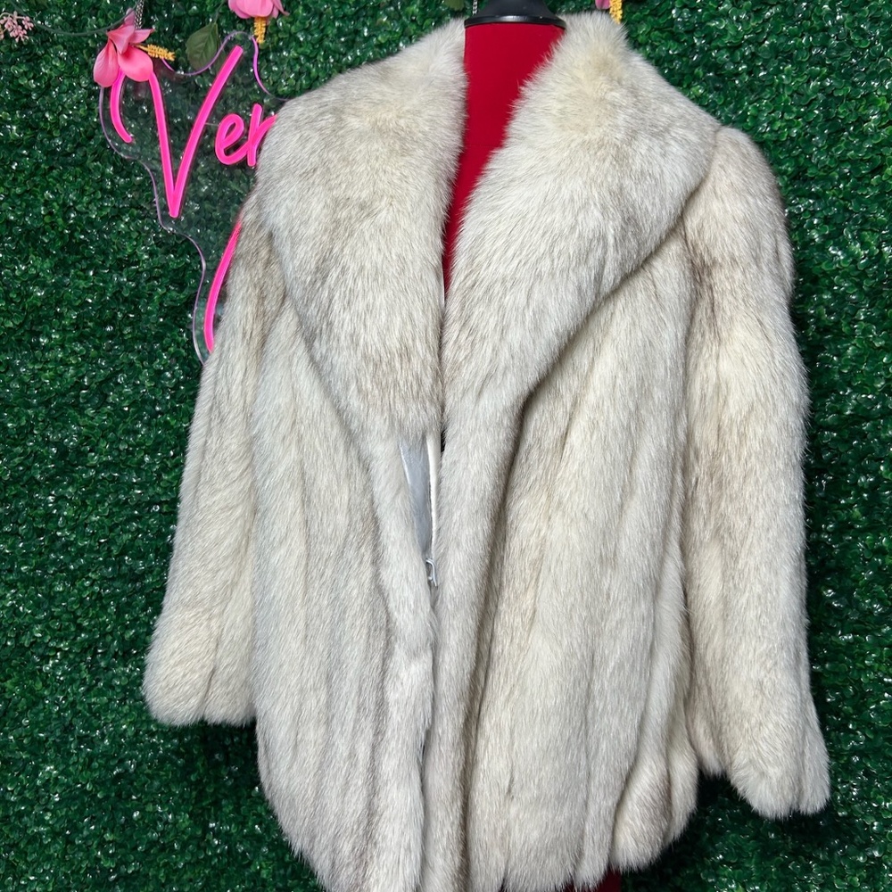 Blue Fox Mink Coat